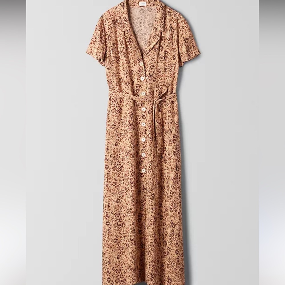 Aritzia cheetah leopard button up maxi shirt Dress XS - Picture 3 of 10